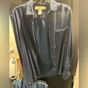 H&M navy denim shirt size small excellent condition
